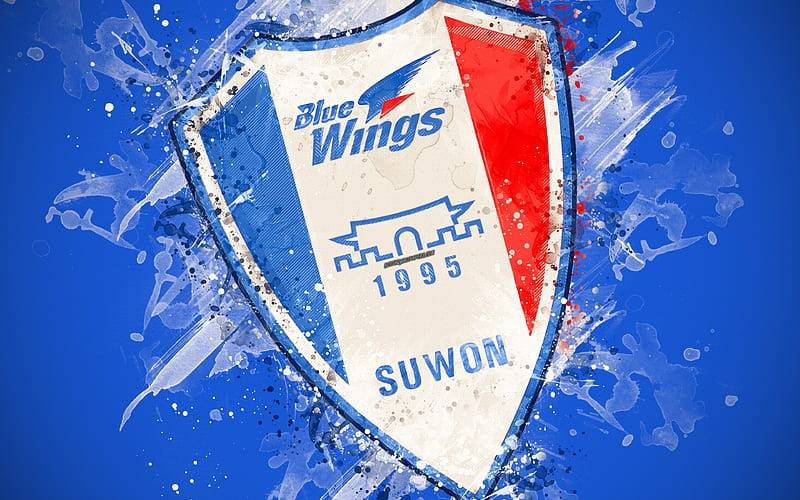 HD-wallpaper-suwon-samsung-bluewings-fc-paint-art-logo-creative-south-korean-football-team-k-league-1-emblem-blue-background-grunge-style-suwon-south-korea-football