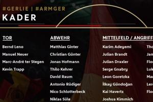 德国队公布最新大名单：穆勒、萨内领衔，阿德耶米、恩梅查入选