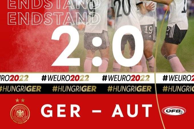 德国女足2-0战胜奥地利女足 时隔9年再度晋军四强