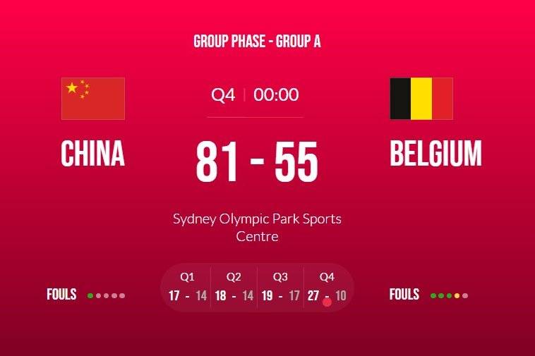 小组赛完美收官！中国女篮末节发力26分大胜比利时 强势锁定A组第二