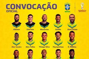 巴西公布征战世界杯大名单：内马尔领衔 安东尼、阿尔维斯入选
