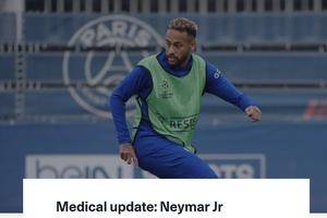 巴黎官方：内马尔将接受脚踝韧带手术 赛季提前报销