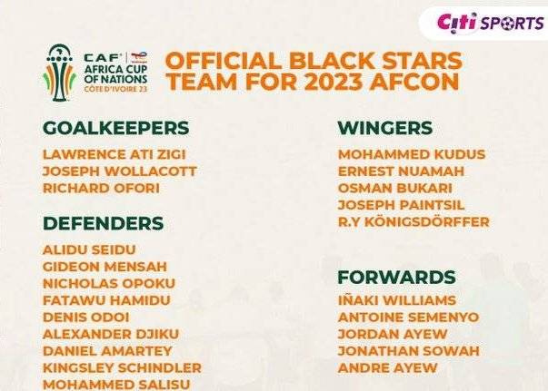 加纳公布非洲杯大名单：库杜斯、阿尤兄弟领衔 托马斯落选