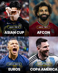 🔥球迷狂喜！亚洲杯、非洲杯、美洲杯、欧洲杯、奥运会齐聚2024年