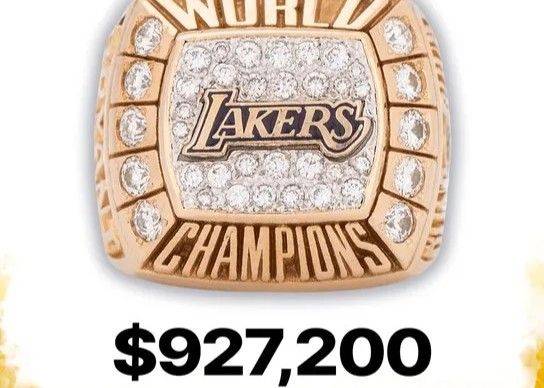 科比送给父亲的2000年冠军戒指以92.7万美元成交 NBA历史最高