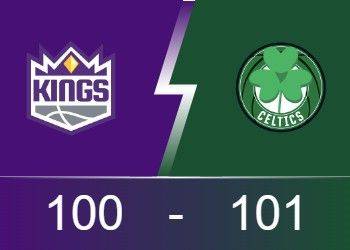 NBA战报：福克斯40分 绿军6分钟只得2分险崩盘 仍以101-100击败国王