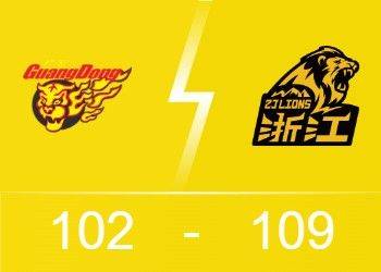 CBA季后赛战报：胡明轩23分&赵岩昊22分 广厦109-102逆转广东 将总比分扳成1-2！