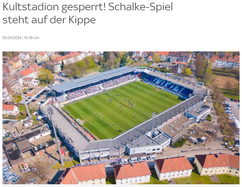 因奥斯纳布吕克主场受损 德乙对阵沙尔克04的比赛或将推迟