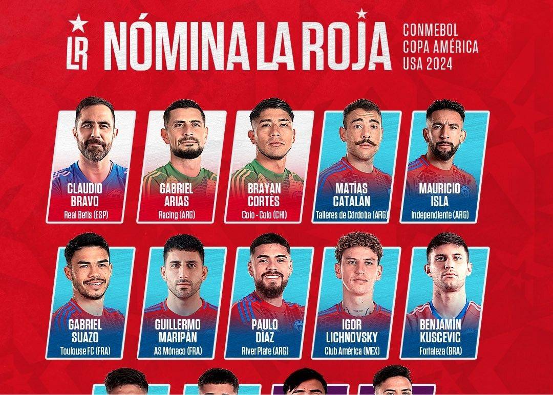 智利公布美洲杯大名单：比达尔&梅德尔无缘 桑切斯在列