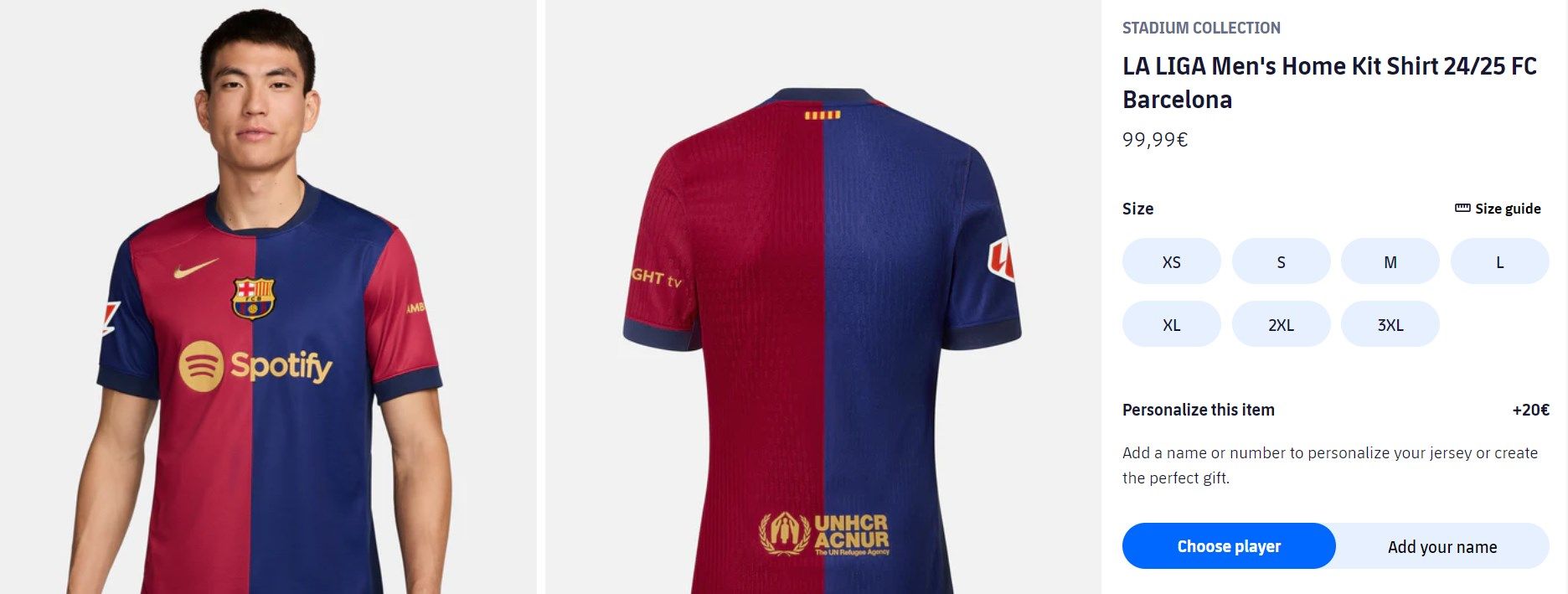巴萨24/25赛季球衣终于发布 采用红蓝对半 队徽居中设计